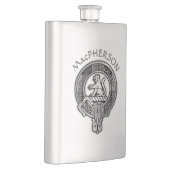 Clan MacPherson Crest & Tartan Flask Flacon (Rechts)