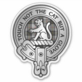 Clan MacPherson Crest & Tartan Sticker (Voorkant)