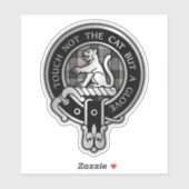 Clan MacPherson Crest & Tartan Sticker (Feuille)