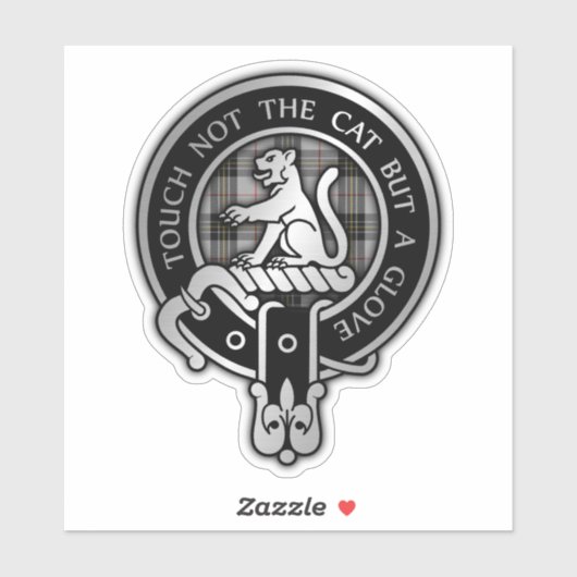 Clan MacPherson Crest & Tartan Sticker (Feuille)