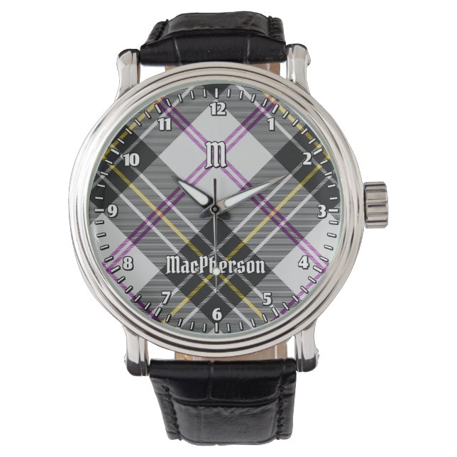 Clan MacPherson Jurk Tartan Horloge (Voorkant)