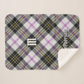 Clan MacPherson Jurk Tartan Sherpa Blanket Deken (Voorkant (horizontaal))