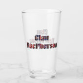 Clan MacPherson naam gemaakt met Tartan, Glas (Achterkant)