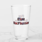 Clan MacPherson naam gemaakt met Tartan, Glas (Voorkant)