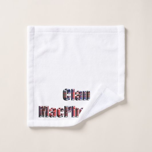 Clan MacPherson Nom Tartan, Laver Tissu (Gant de toilette)