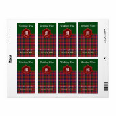 Clan MacPherson Plaid Mariage Mini Étiquettes de v (Feuille entière)