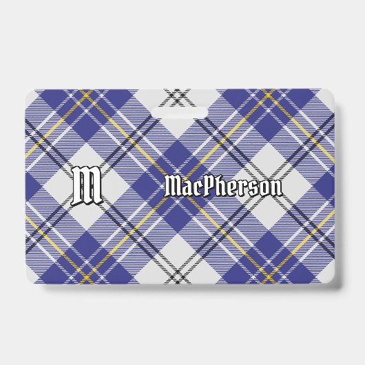 Clan MacPherson Robe Bleue Badge Tartan (Avant)