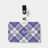 Clan MacPherson Robe Bleue Badge Tartan (Avant avec clip)