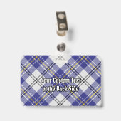 Clan MacPherson Robe Bleue Badge Tartan (Arrière avec clip)