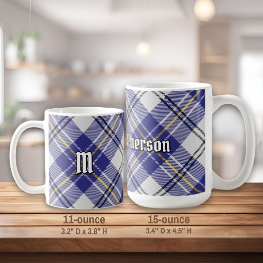 Clan MacPherson Robe Bleue Tartan Café Mug
