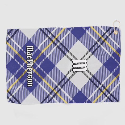 Clan MacPherson Robe Bleue Tartan Golf Serviette (Horizontal)