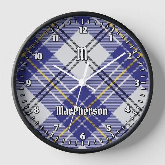Clan MacPherson Robe Bleue Tartan Grande horloge (Recto)