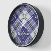 Clan MacPherson Robe Bleue Tartan Grande horloge (Angle)