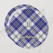 Clan MacPherson robe bleue Tartan Invitation (Devant / Derrière)