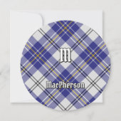 Clan MacPherson robe bleue Tartan Invitation (Devant)