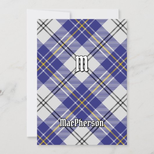 Clan MacPherson robe bleue Tartan Invitation (Devant)