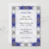 Clan MacPherson robe bleue Tartan Invitation (Dos)