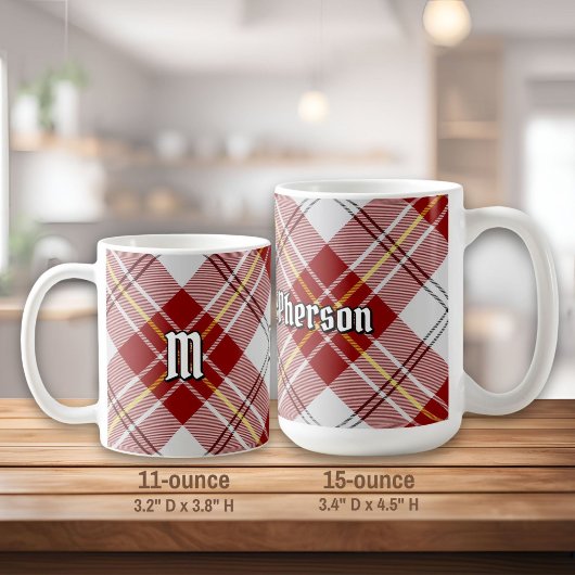 Clan MacPherson Robe Rouge Tartan Café Mug