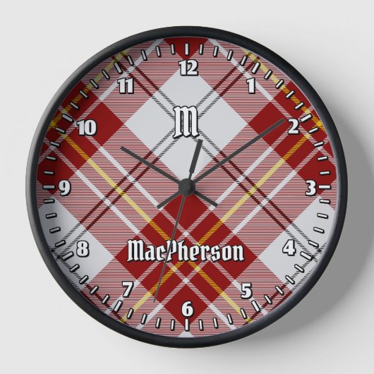 Clan MacPherson Robe Rouge Tartan Grande horloge (Recto)