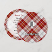 Clan MacPherson Robe Rouge Tartan Invitation (Devant / Derrière)