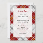 Clan MacPherson Robe Rouge Tartan Invitation (Dos)