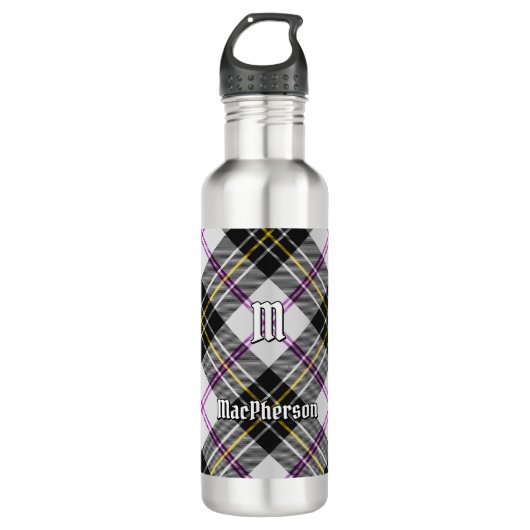Clan MacPherson Robe Tartan Acier Bouteille d'eau (Devant)