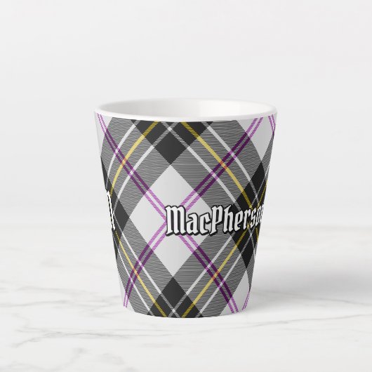 Clan MacPherson robe Tartan Latte Mug (Devant)