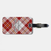 Clan MacPherson Rode Jurk Tartan Bagagelabel (Achterkant horizontaal)