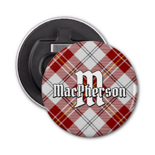 Clan MacPherson Rode Jurk Tartan Button Flesopener