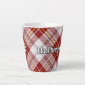 Clan MacPherson Rode Jurk Tartan Latte Mok (Voorkant)