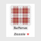 Clan MacPherson Rode Jurk Tartan Sticker (Vel)