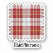 Clan MacPherson Rode Jurk Tartan Sticker (Voorkant)
