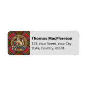 Clan MacPherson Tartan Étiquette (Devant)