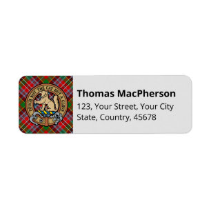 Clan MacPherson Tartan Étiquette