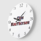 Clan Macpherson Tartan Nom, horloge murale (Angle)