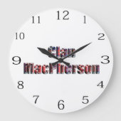 Clan Macpherson Tartan Nom, horloge murale (Recto)