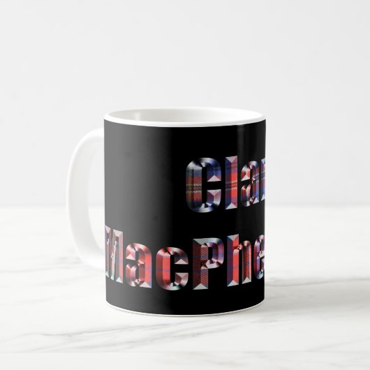 Clan Macpherson Tartan Nom, Mug (Devant gauche)