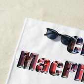 Clan Macpherson Tartan Nom, Serviette de plage (En situation)