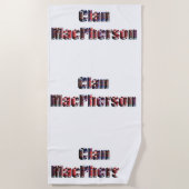 Clan Macpherson Tartan Nom, Serviette de plage (Devant)