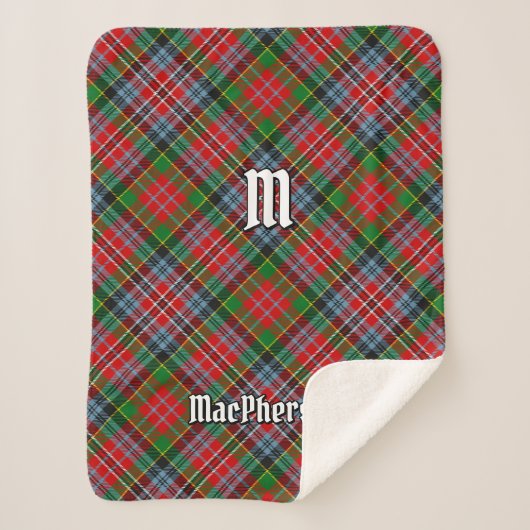 Clan MacPherson Tartan Sherpa Blanket Sherpa Deken (Voorkant)