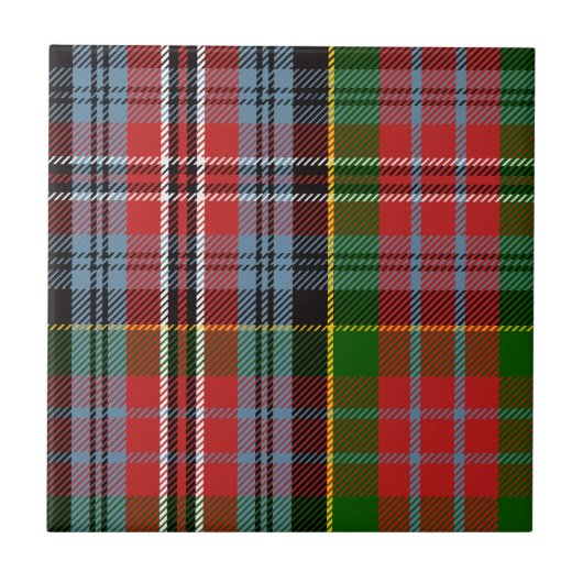 Clan MacPherson Tartan Tegeltje (Voorkant)