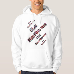 Clan MacPherson Vier Tartan naam logo's, Hoodie