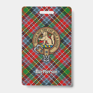 Clan MacPherson Wapen over Tartan Badge