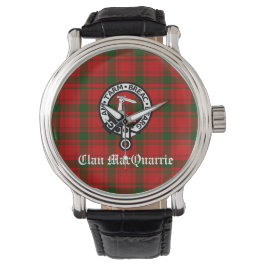 Clan MacQuarrie Tartan en Crest Horloge