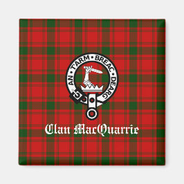 Clan MacQuarrie Tartan en Crest Magneet