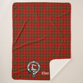 Clan MacQuarrie Tartan en Crest Sherpa Deken