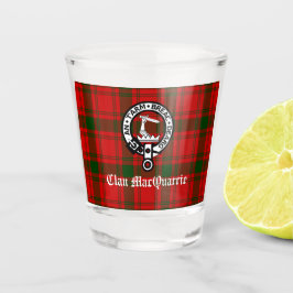 Clan MacQuarrie Tartan en Crest Shot Glas