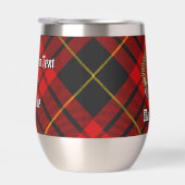 Clan MacQueen Crest boven Tartan (Rechts)