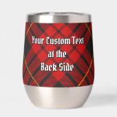 Clan MacQueen Crest boven Tartan (Achterkant)