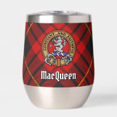Clan MacQueen Crest boven Tartan (Voorkant)